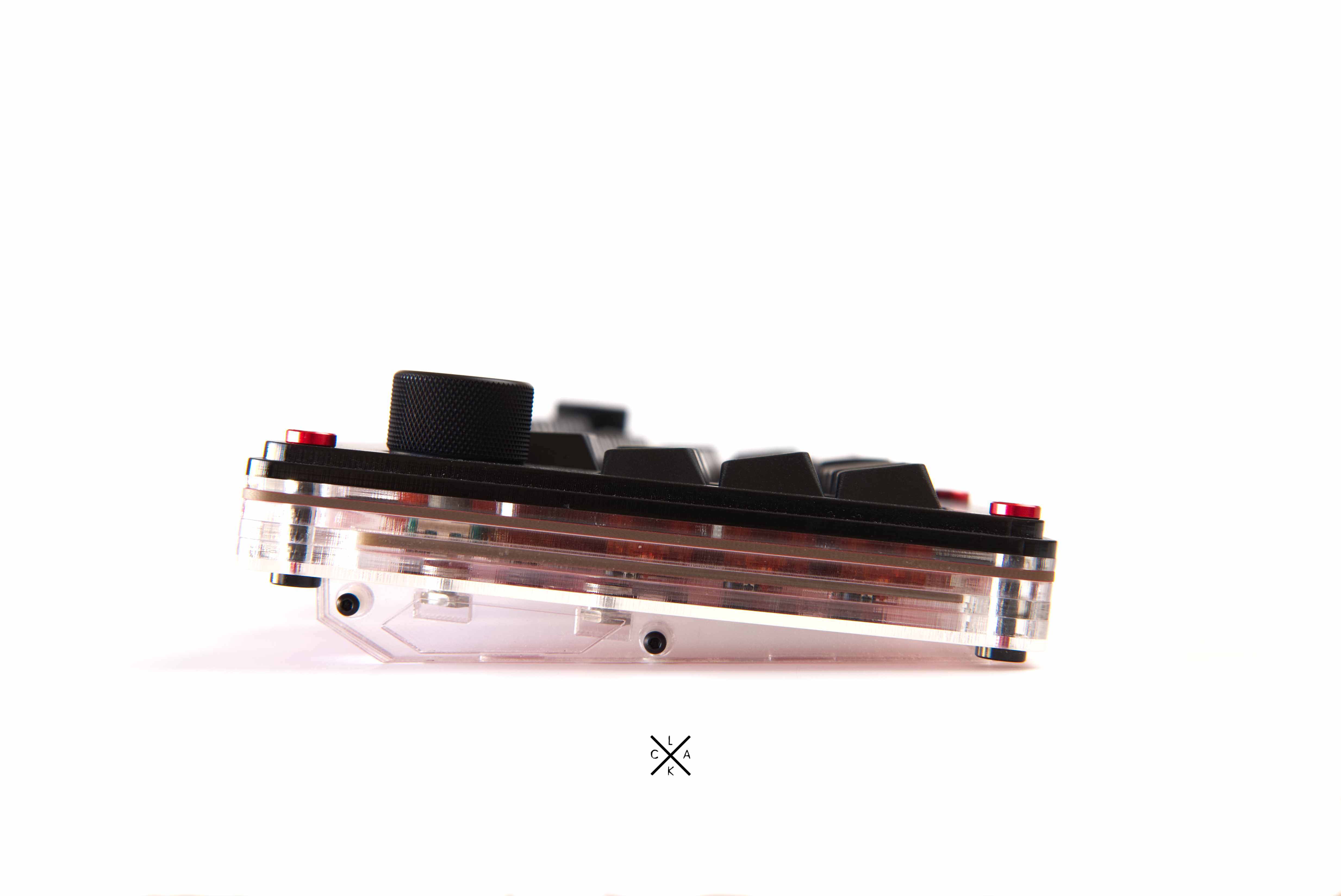 Side view with acrylic feet